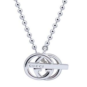Gucci Silver Double G toggle polished bead Necklace/choker new with box.